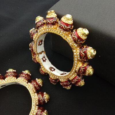 Traditional Meenakari Bridal Bangle Set (Pack Of 2)