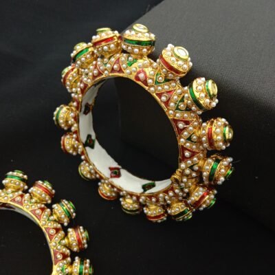 Traditional Meenakari Bridal Bangle Set (Pack Of 2)