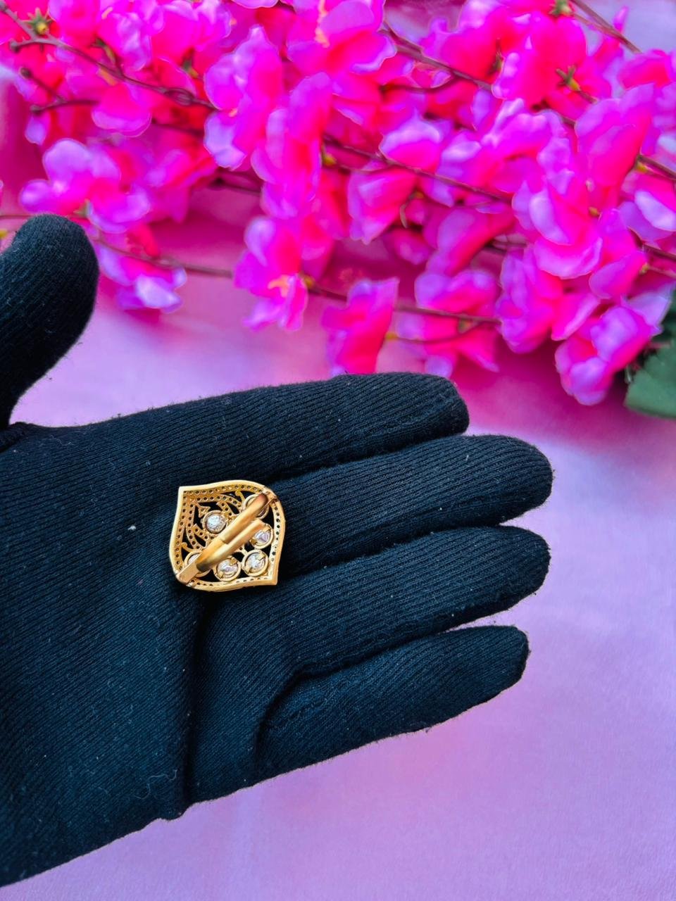 Dainty Moissanite Statement Adjustable Ring - Image 5
