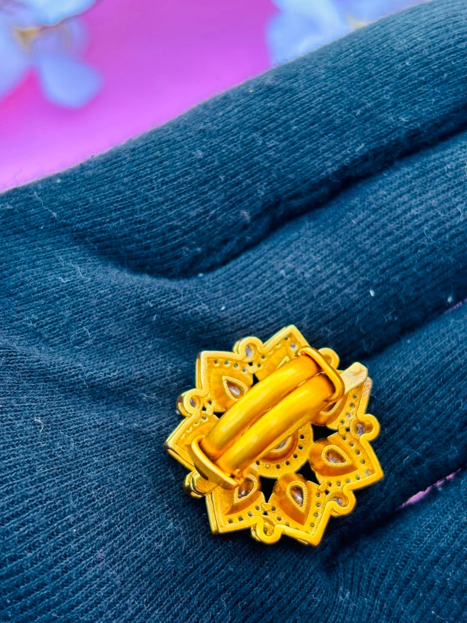 Floral Motif Statement Ring - Image 6