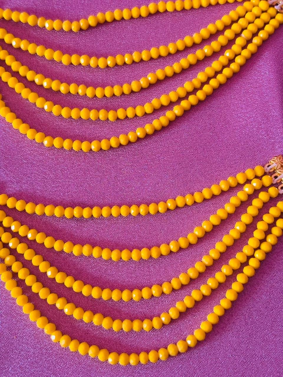 The Naaz: Multi-Layer Yellow Crystal Beaded Ear Sahara - Image 2