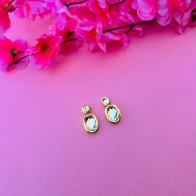 Elegant Ethnic Kundan Ear Studs for Daily Wear