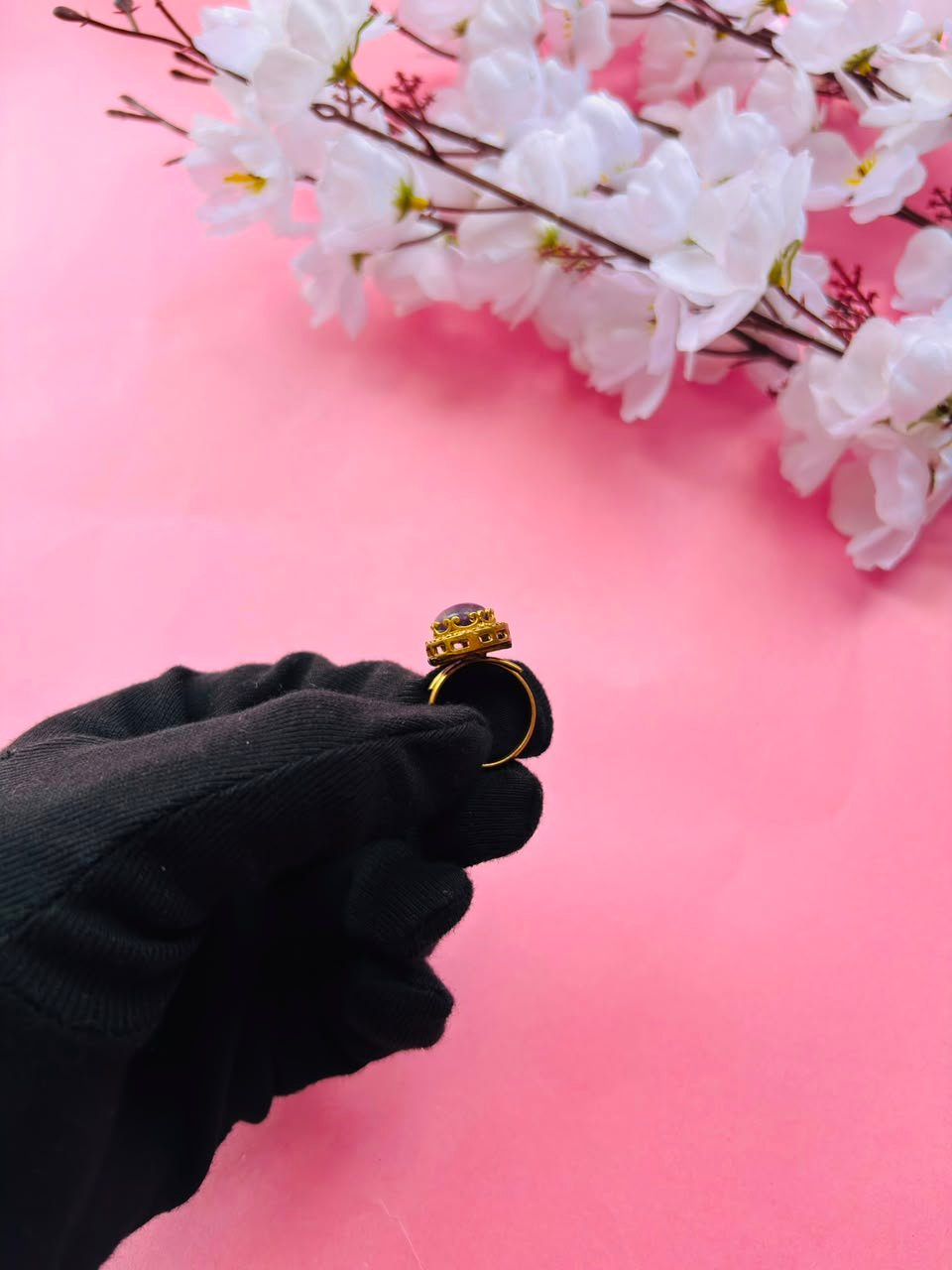 Handcrafted Minimalist Gemstone Ring - Image 4