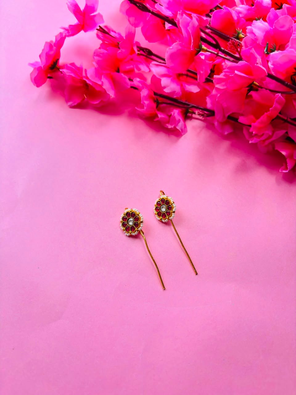 Gold Plated Kundan Ear Cuff