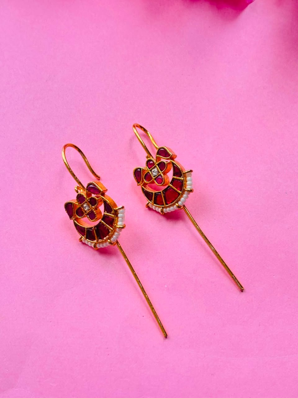 Gold Plated Kundan Ear Cuff - Image 3