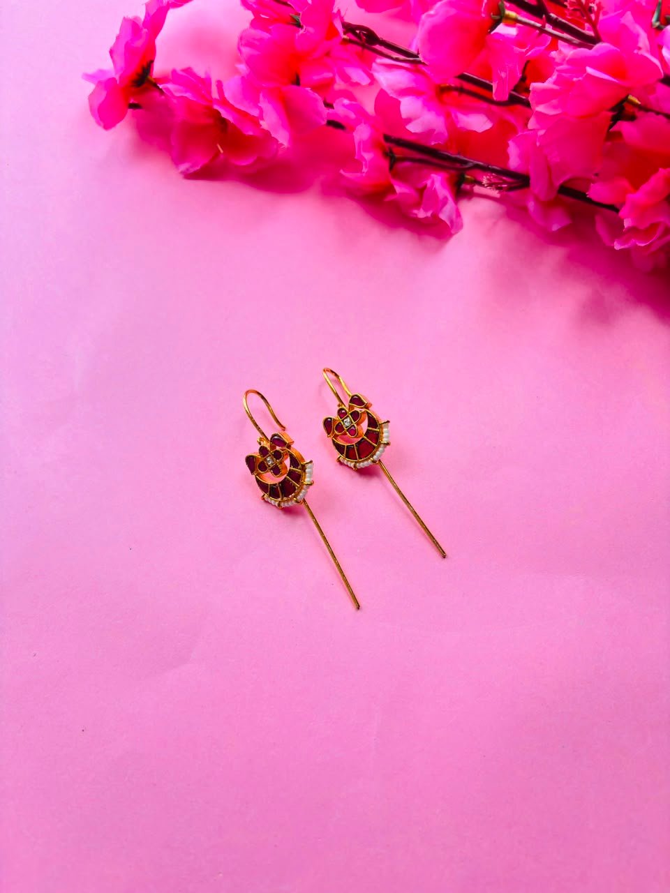 Gold Plated Kundan Ear Cuff