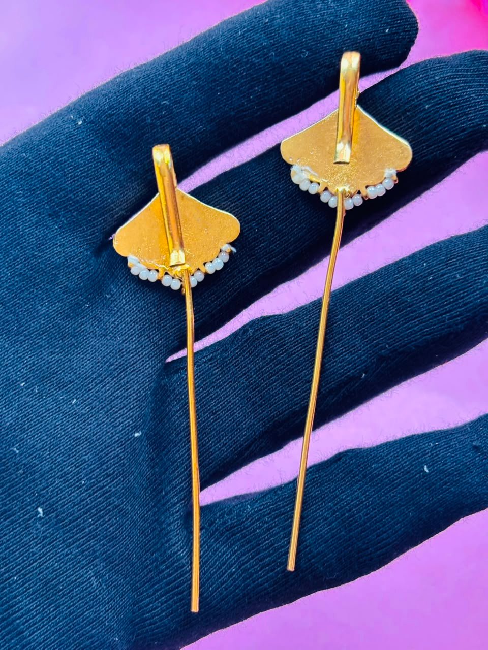 Gold Plated Kundan Ear Cuff - Image 7
