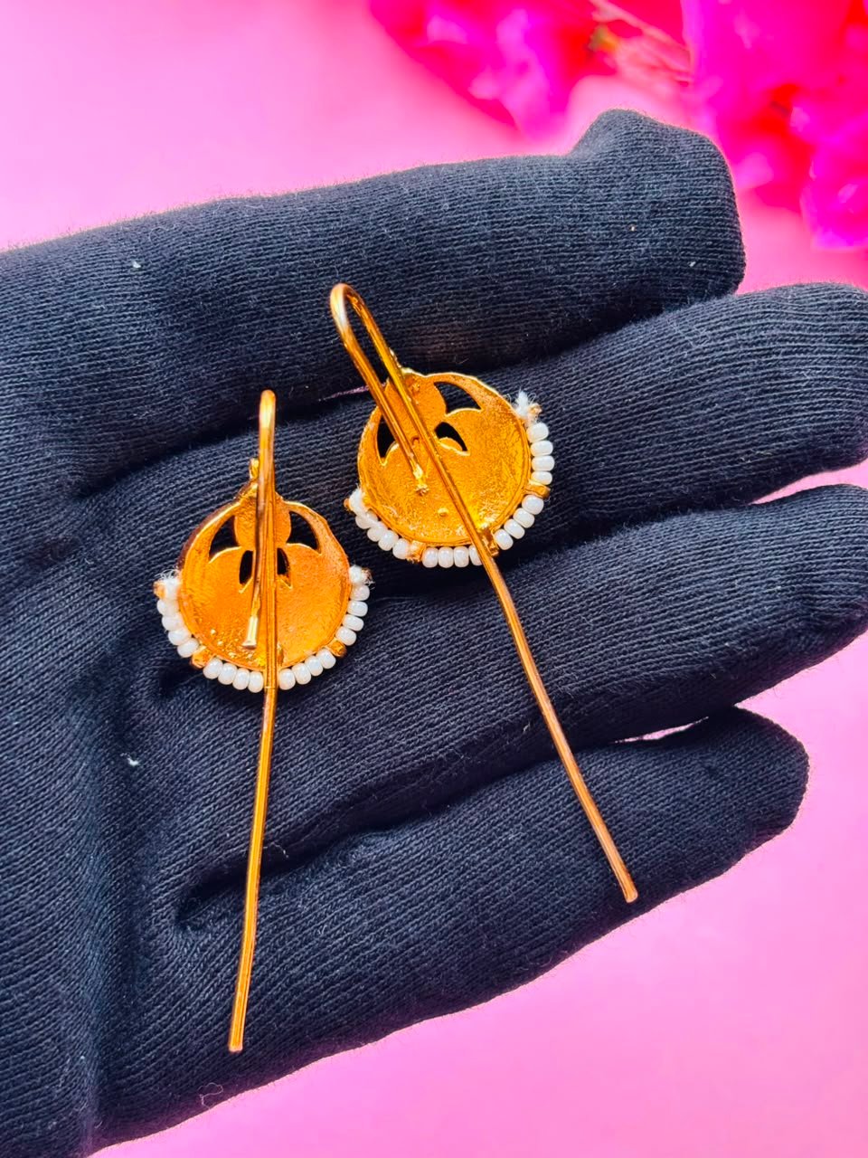 Gold Plated Kundan Ear Cuff - Image 7