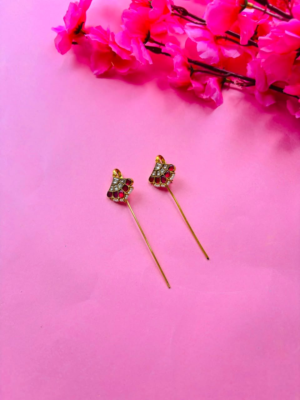 Gold Plated Kundan Ear Cuff
