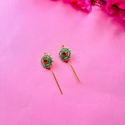 Gold Plated Kundan Ear Cuff