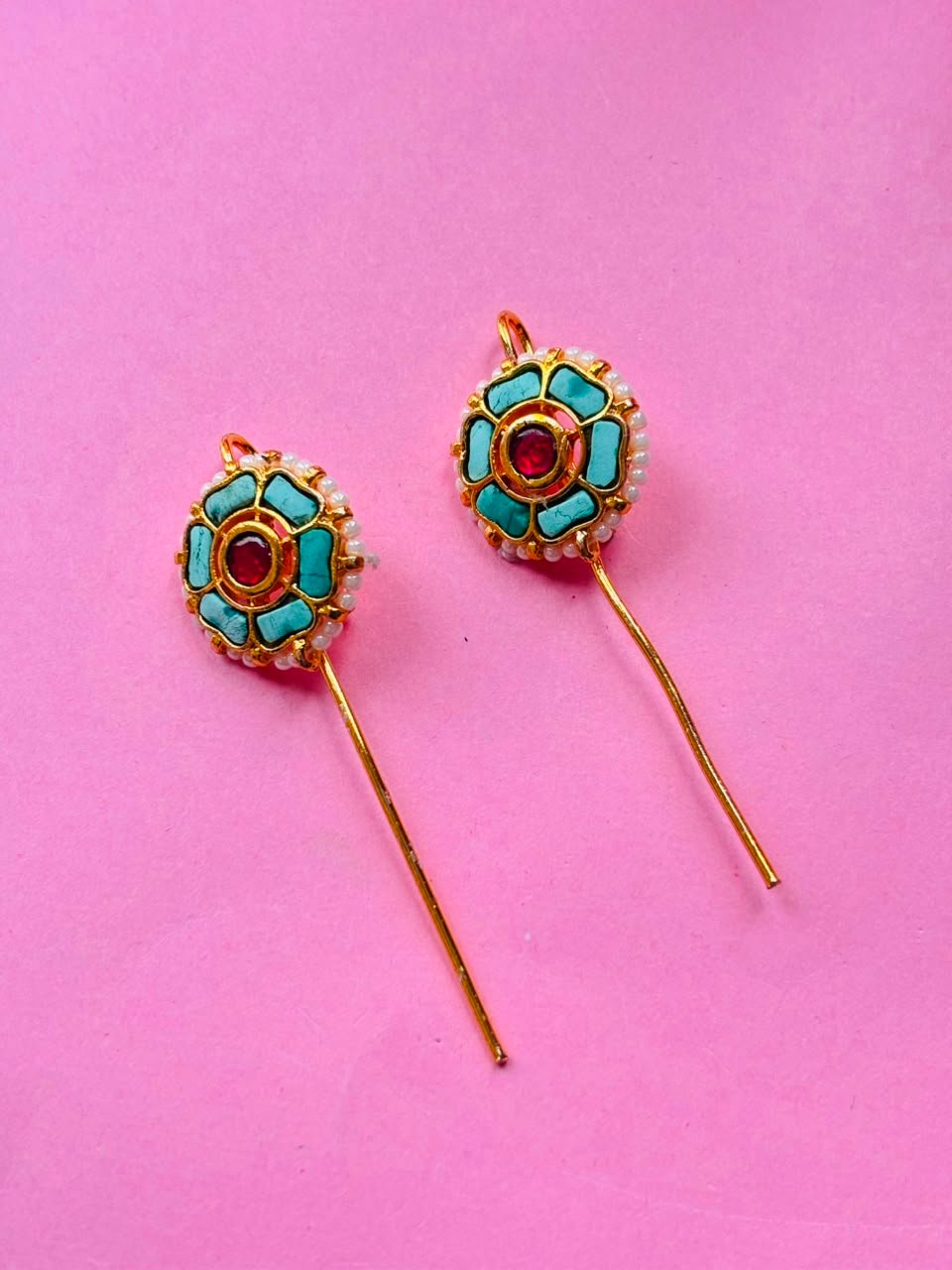 Gold Plated Kundan Ear Cuff - Image 4
