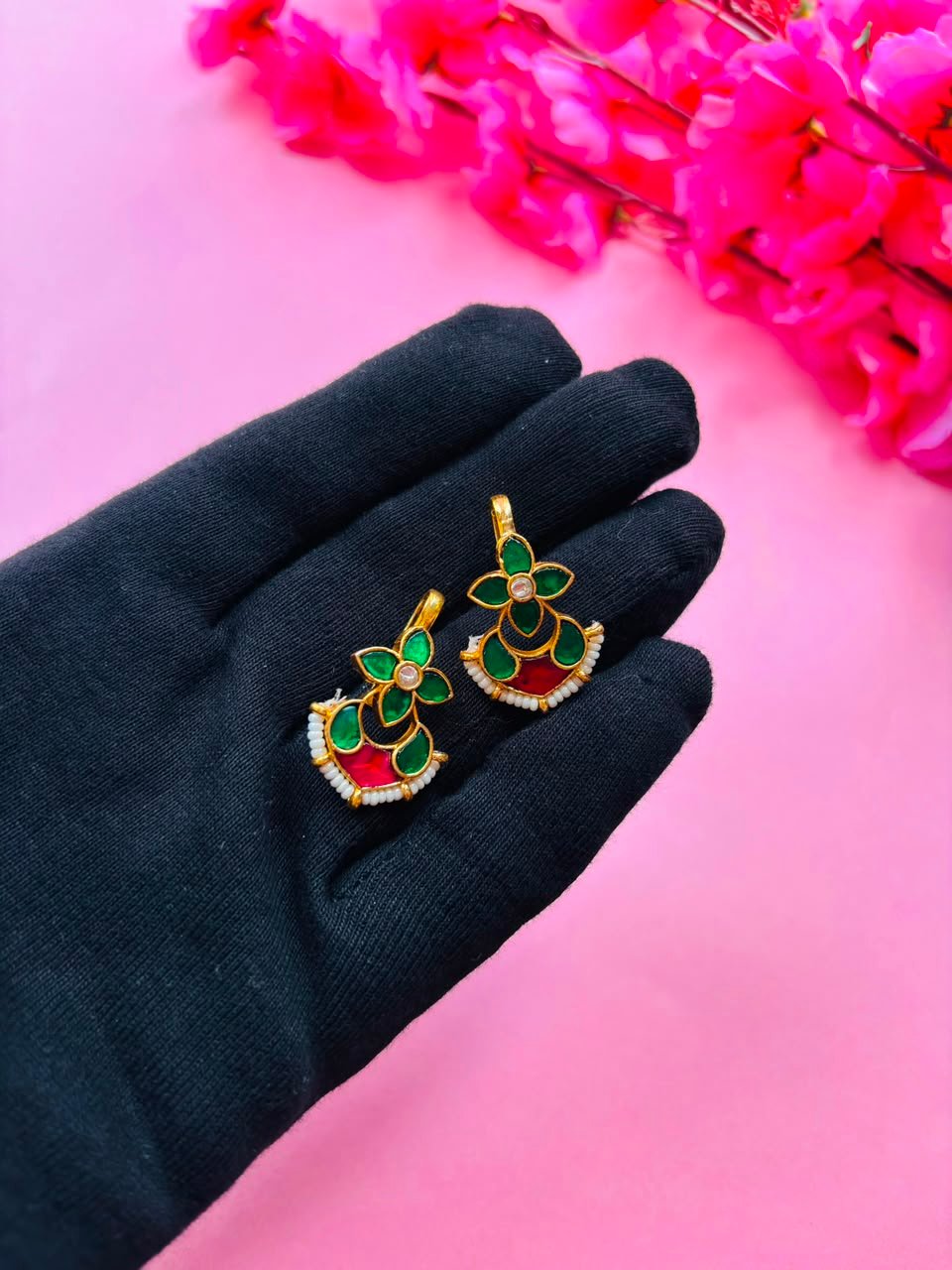 Gold Plated Kundan Ear Cuff