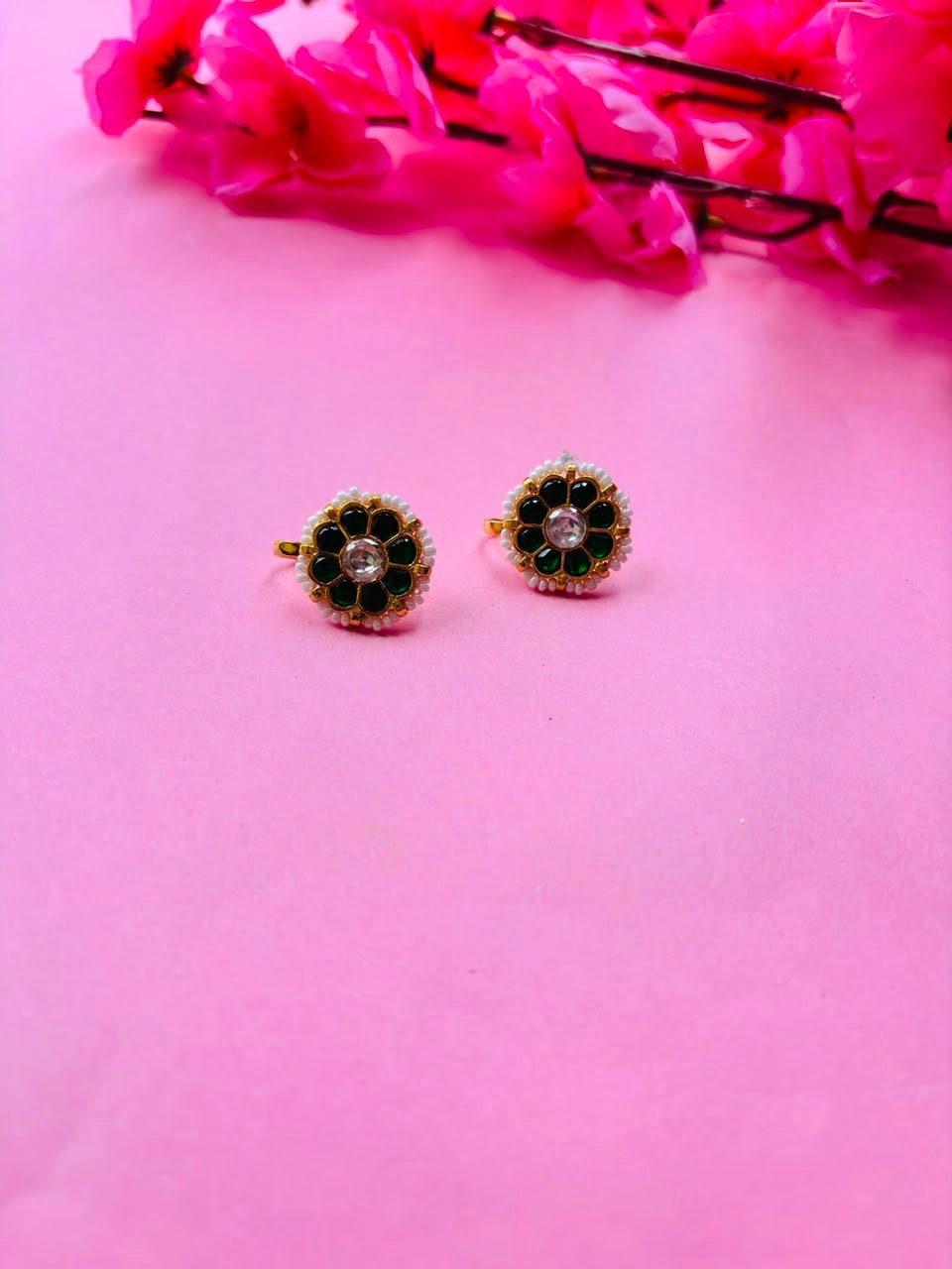 Gold Plated Kundan Ear Cuff - Image 3