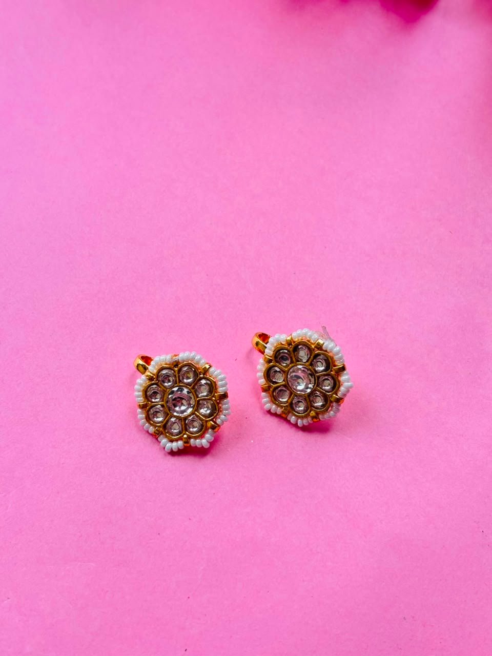 Gold Plated Kundan Ear Cuff - Image 4