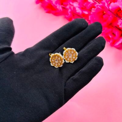 Gold Plated Kundan Ear Cuff