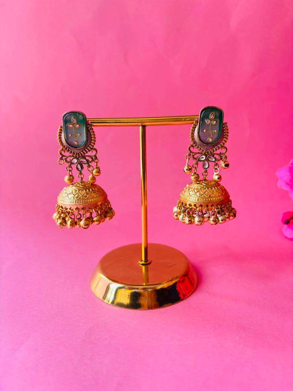 Handcrafted Ethnic Jhumkas - Image 2