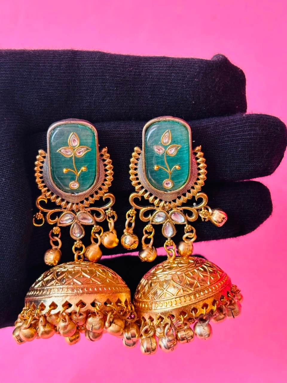 Handcrafted Ethnic Jhumkas - Image 5
