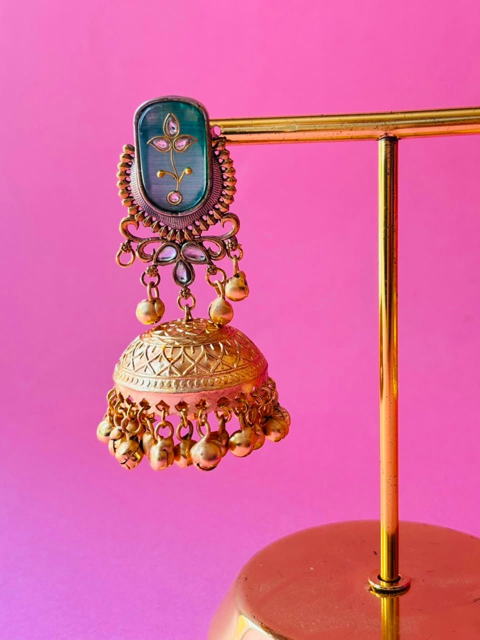 Handcrafted Ethnic Jhumkas - Image 3