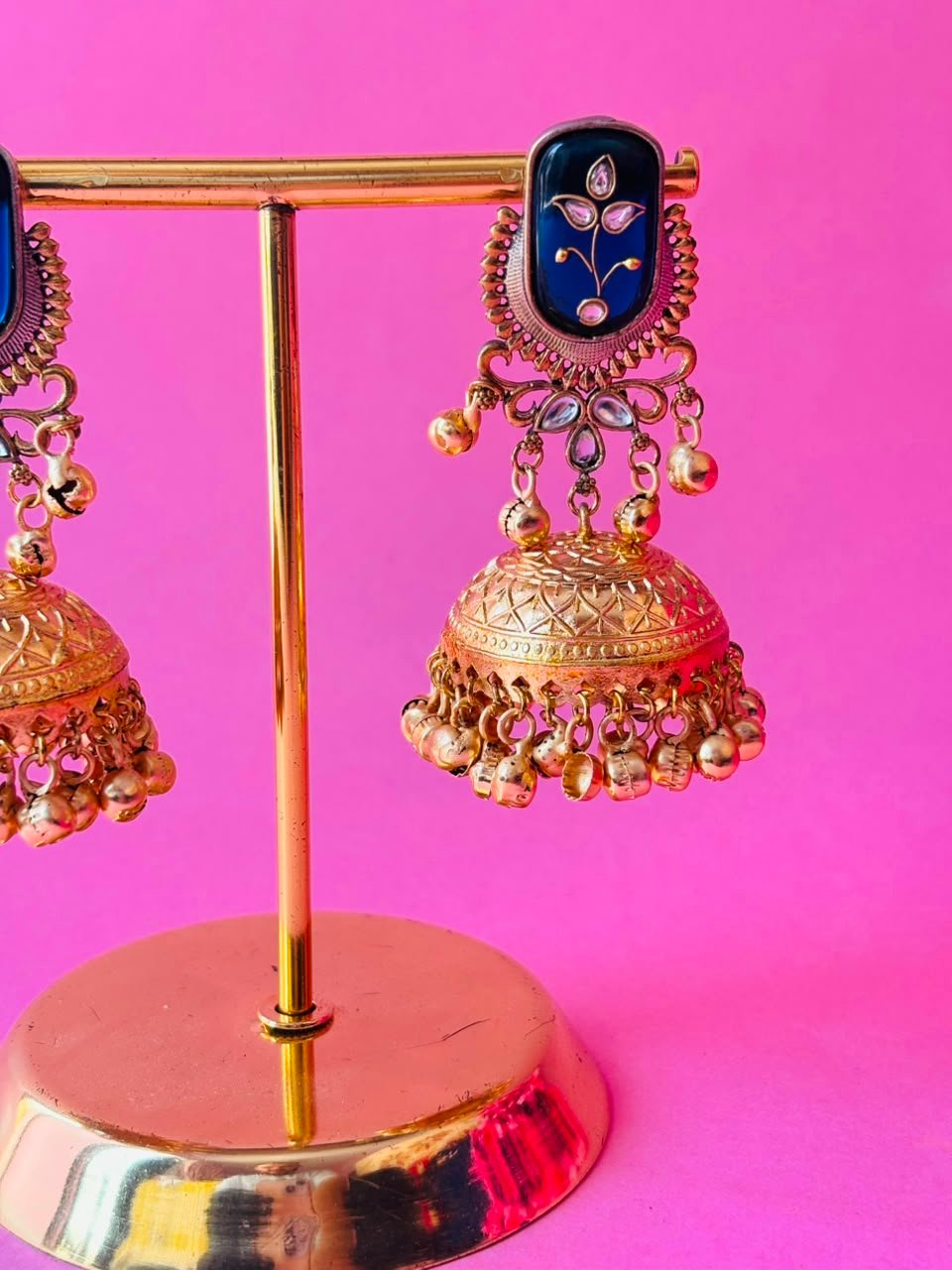 Handcrafted Ethnic Jhumkas - Image 3