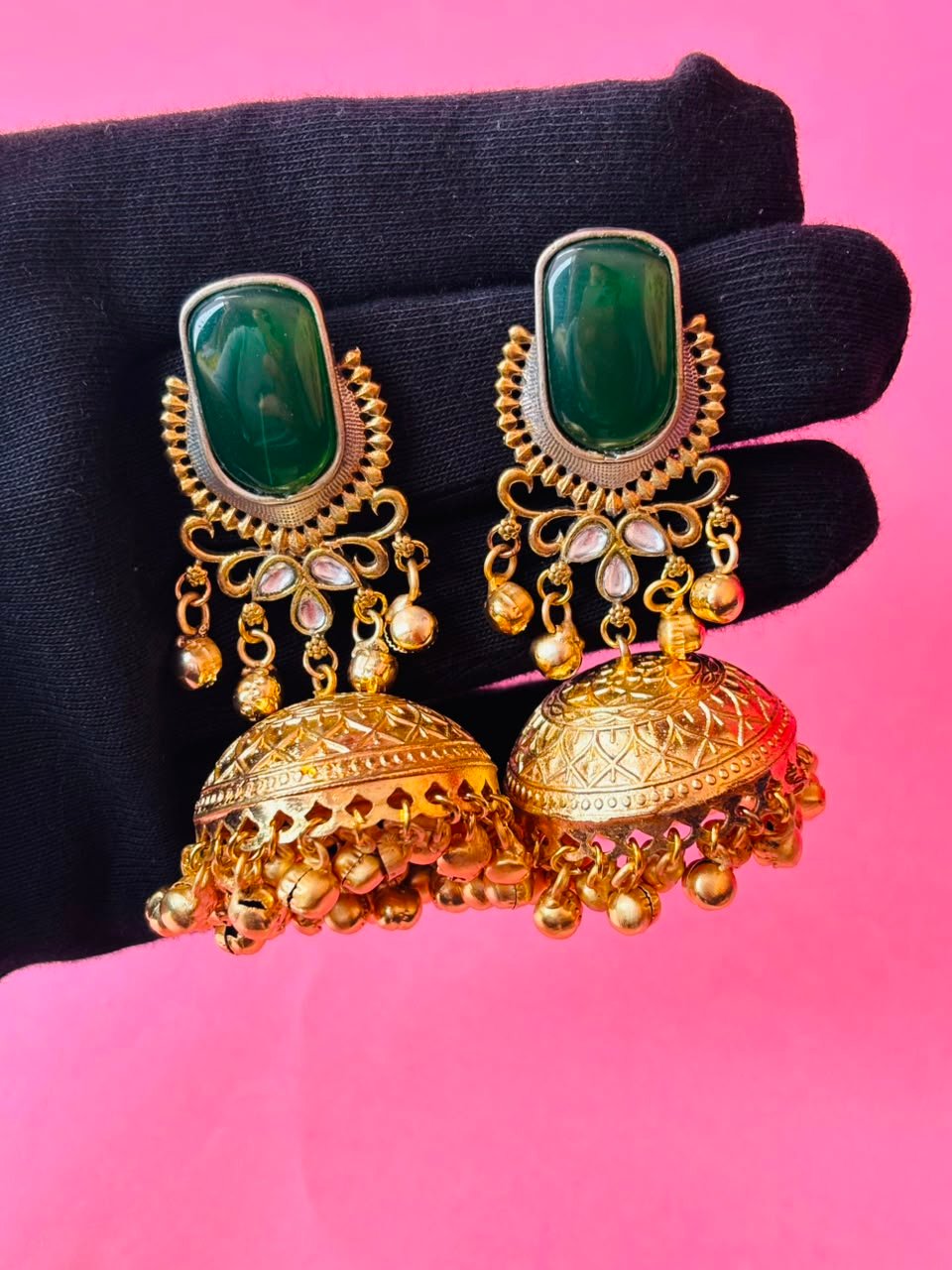 Handcrafted Ethnic Jhumkas - Image 5