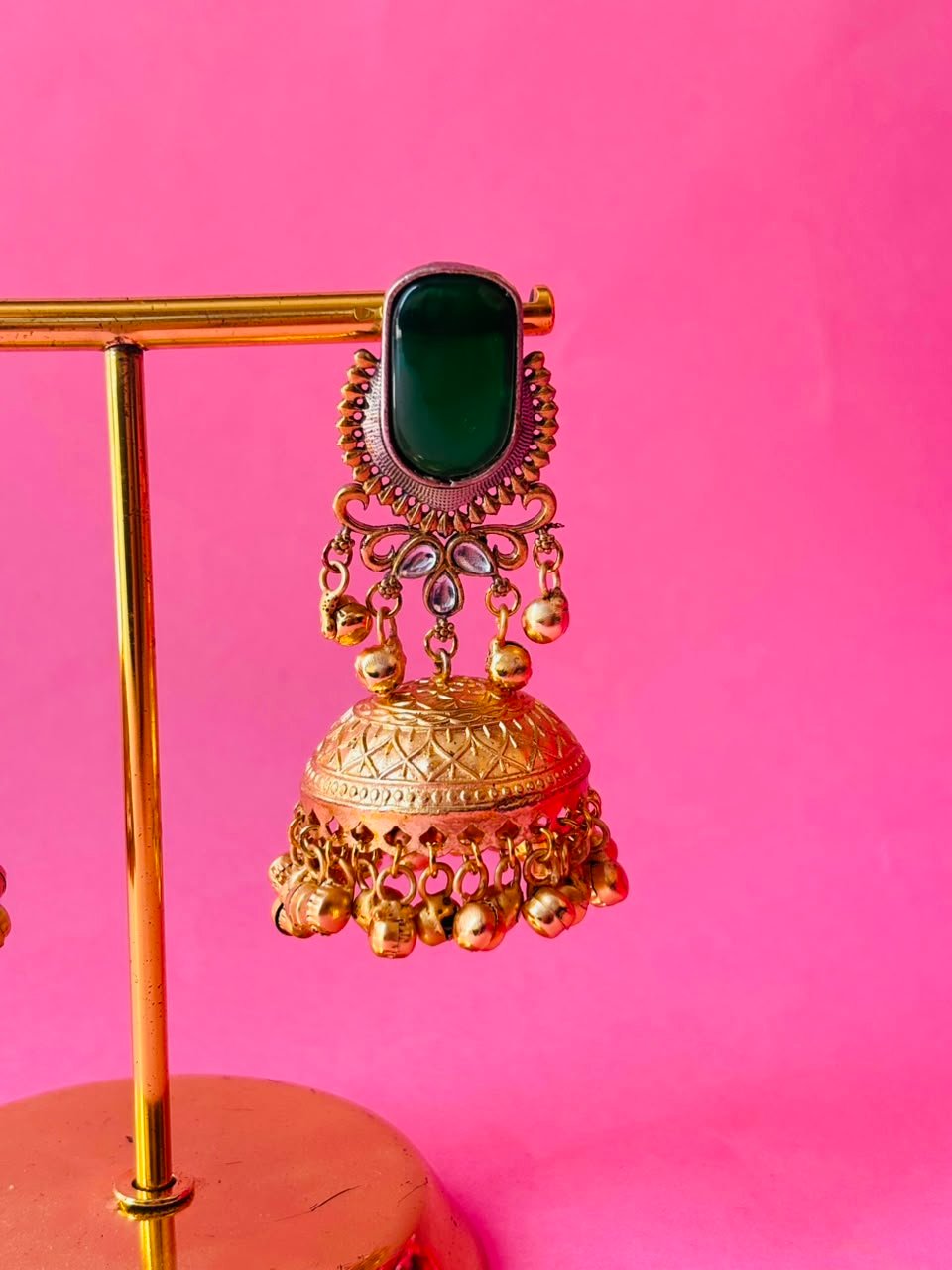 Handcrafted Ethnic Jhumkas - Image 3