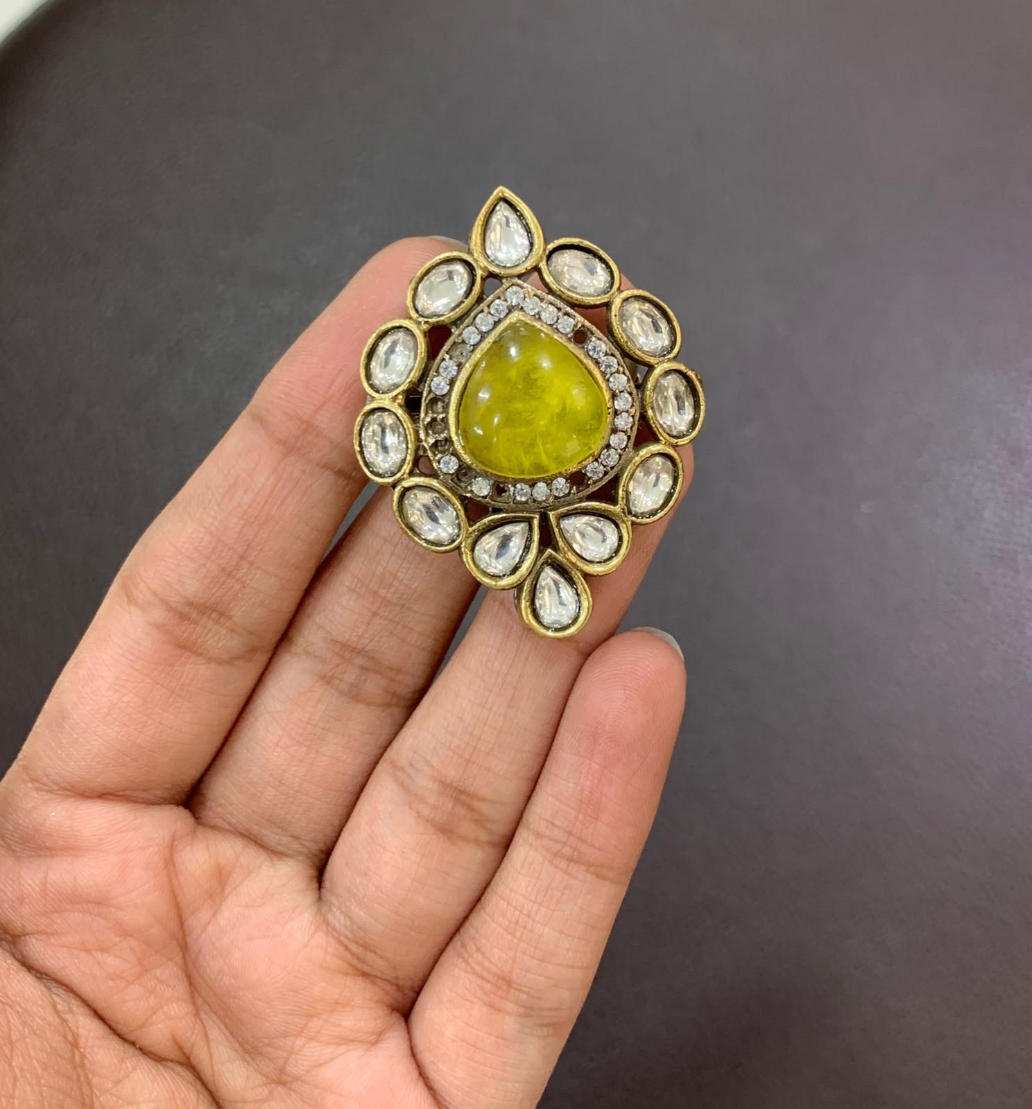 Victorian Style Gemstone Statement Rings - Image 7
