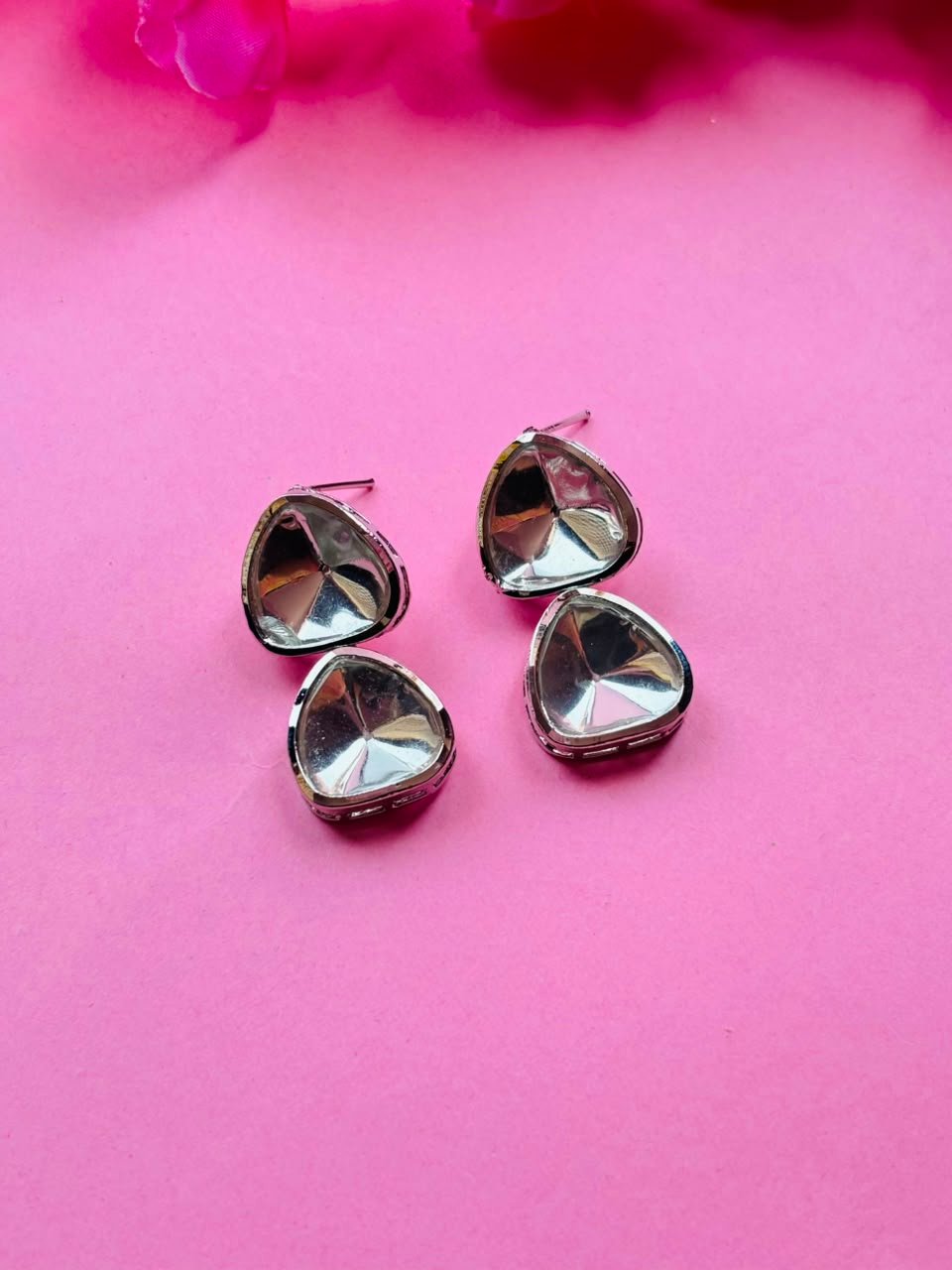 Polki Style Stud Earrings - Image 4