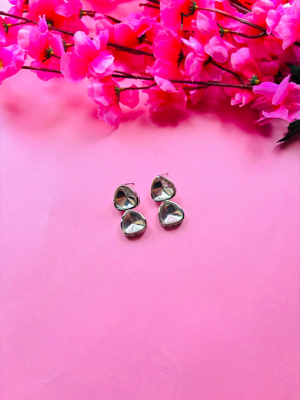 Polki Style Stud Earrings - Image 2