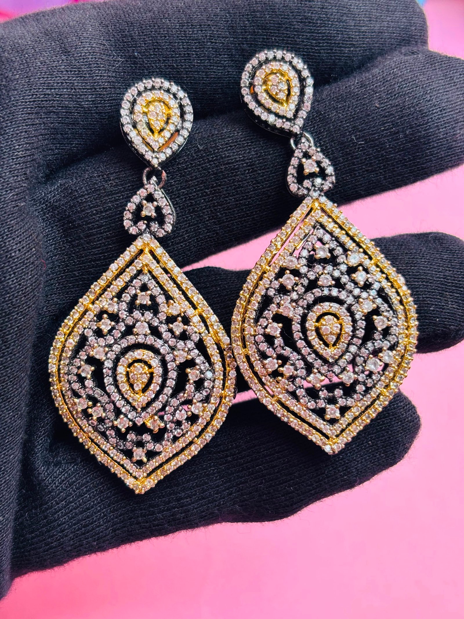 American Diamond Marquise Drop Earrings For Women - Image 5